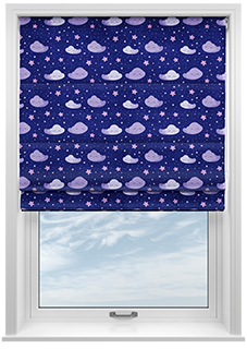 Starry Night, Purple Dream - Roman Blind